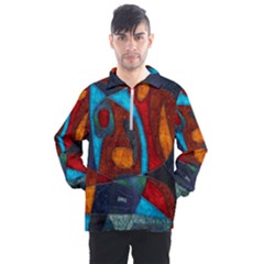 Abstract With Heart Men s Half Zip Pullover by bloomingvinedesign