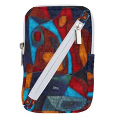 Abstract With Heart Belt Pouch Bag (small) by bloomingvinedesign