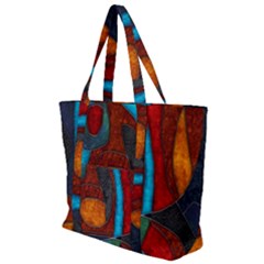 Abstract With Heart Zip Up Canvas Bag by bloomingvinedesign