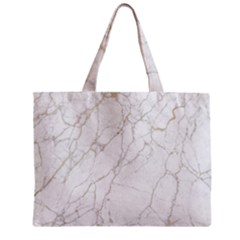 White Marble Texture Floor Background With Gold Veins Intrusions Greek Marble Print Luxuous Real Marble Zipper Mini Tote Bag by genx