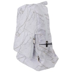 White Marble Texture Floor Background With Gold Veins Intrusions Greek Marble Print Luxuous Real Marble Travelers  Backpack by genx