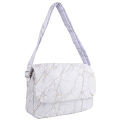 White Marble Texture Floor Background With Gold Veins Intrusions Greek Marble Print Luxuous Real Marble Courier Bag by genx