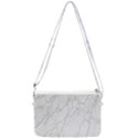 White Marble texture floor background with gold veins intrusions greek marble print luxuous real marble Double Gusset Crossbody Bag View1