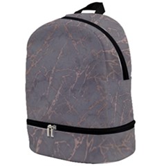 Marble Old Vintage Pinkish Gray With Bronze Veins Intrusions Texture Floor Background Print Luxuous Real Marble Zip Bottom Backpack by genx