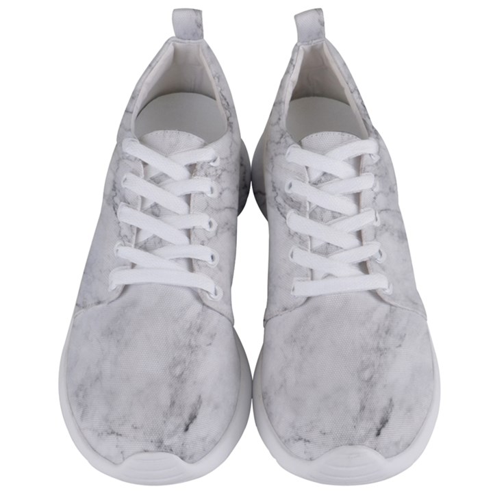 White Marble texture floor background with dark gray grey texture greek marble print luxuous real marble Men s Lightweight Sports Shoes