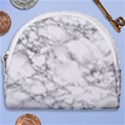 White Marble texture floor background with black veins texture greek marble print luxuous real marble Horseshoe Style Canvas Pouch View1