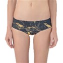 Black Marble texture with gold veins floor background print luxuous real marble Classic Bikini Bottoms View1