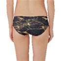 Black Marble texture with gold veins floor background print luxuous real marble Classic Bikini Bottoms View2