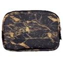 Black Marble texture with gold veins floor background print luxuous real marble Make Up Pouch (Small) View2