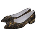 Black Marble texture with gold veins floor background print luxuous real marble Women s Bow Heels View2