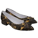 Black Marble texture with gold veins floor background print luxuous real marble Women s Bow Heels View3