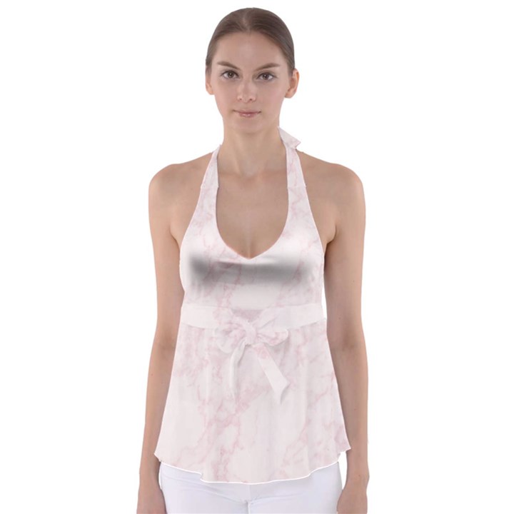 Pink Marble texture floor background with light pink veins greek marble print luxuous real marble. Babydoll Tankini Top