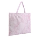 Pink Marble texture floor background with light pink veins greek marble print luxuous real marble. Zipper Large Tote Bag View2