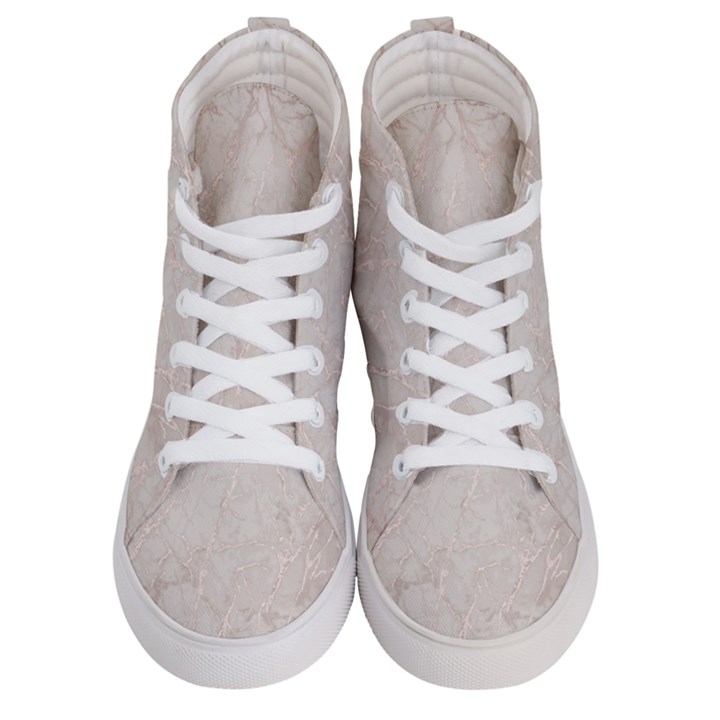 Pink Marble beige texture floor background with shinny pink veins greek marble print luxuous real marble. Men s Hi-Top Skate Sneakers