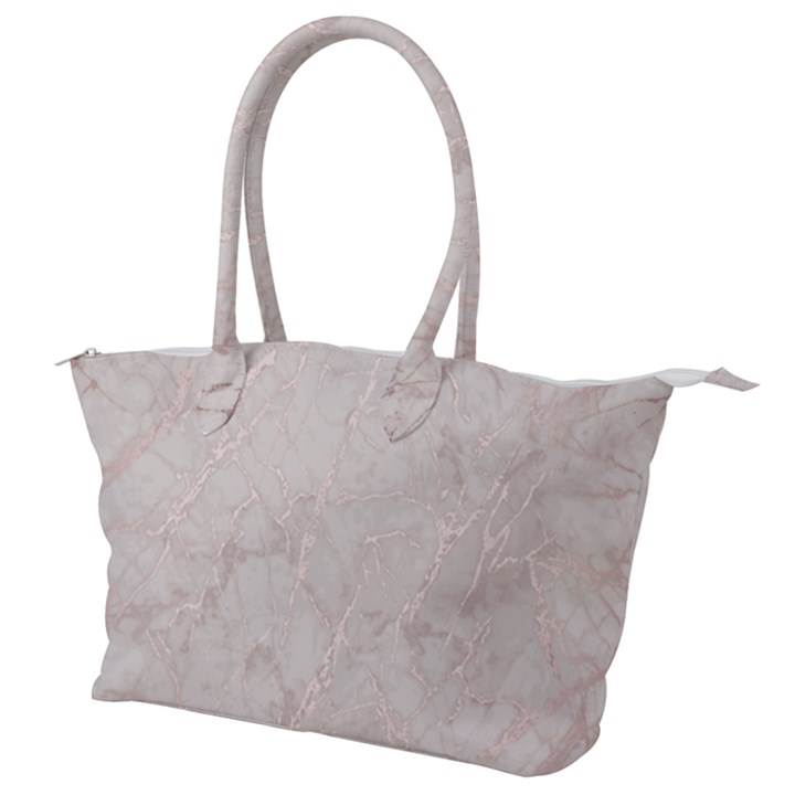 Pink Marble beige texture floor background with shinny pink veins greek marble print luxuous real marble. Canvas Shoulder Bag