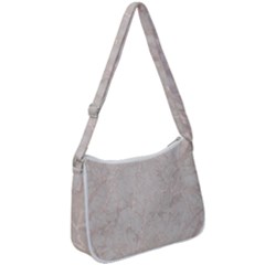 Pink Marble Beige Texture Floor Background With Shinny Pink Veins Greek Marble Print Luxuous Real Marble  Zip Up Shoulder Bag by genx