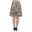 Marble neon retro light gray with gold yellow veins texture floor background retro neon 80s style neon colors print luxuous real marble Chiffon Wrap Front Skirt View2