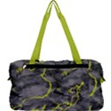 Marble light gray with green lime veins texture floor background retro neon 80s style neon colors print luxuous real marble Multi Function Bag View2