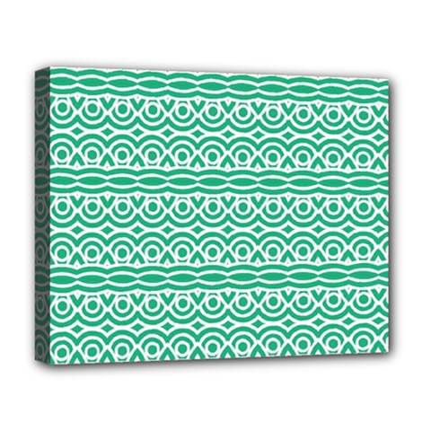 Pattern Green Deluxe Canvas 20  X 16  (stretched) by Mariart