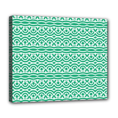 Pattern Green Deluxe Canvas 24  X 20  (stretched) by Mariart