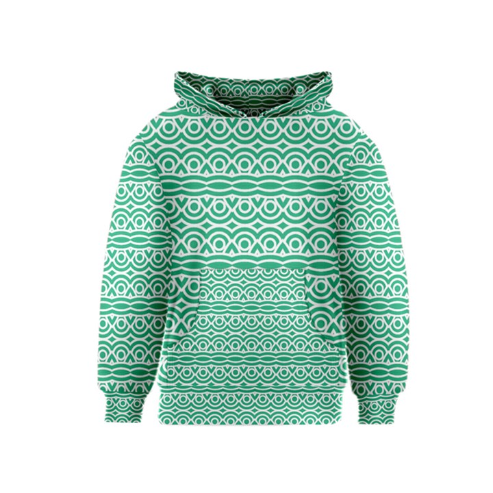 Pattern Green Kids  Pullover Hoodie