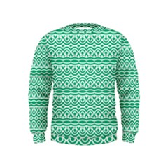 Pattern Green Kids  Sweatshirt