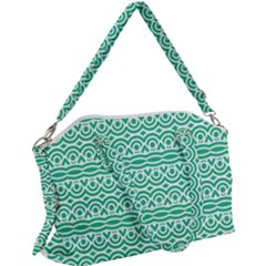 Pattern Green Canvas Crossbody Bag