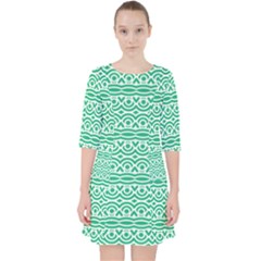 Pattern Green Pocket Dress