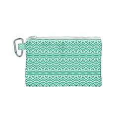 Pattern Green Canvas Cosmetic Bag (small)