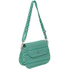 Pattern Green Saddle Handbag by Mariart