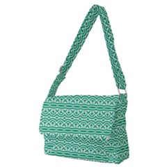 Pattern Green Full Print Messenger Bag (m)