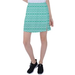 Pattern Green Tennis Skirt