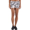 Elegant Decorative Abstract Flower Yoga Shorts View1