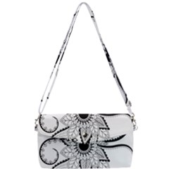 Elegant Decorative Abstract Flower Removable Strap Clutch Bag