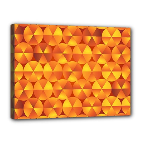 Background Triangle Circle Abstract Canvas 16  X 12  (stretched) by HermanTelo