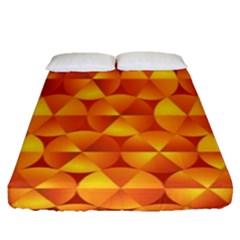 Background Triangle Circle Abstract Fitted Sheet (queen Size)