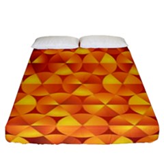 Background Triangle Circle Abstract Fitted Sheet (california King Size)