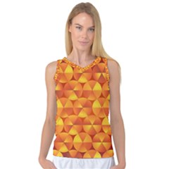 Background Triangle Circle Abstract Women s Basketball Tank Top