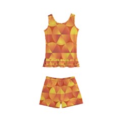 Background Triangle Circle Abstract Kids  Boyleg Swimsuit by HermanTelo