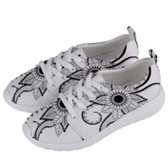 Elegant Decorative Abstract Flower Women s Lightweight Sports Shoes by FantasyWorld7