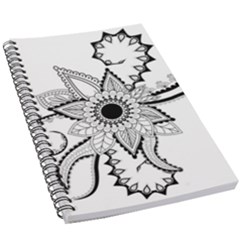 Elegant Decorative Abstract Flower 5 5  X 8 5  Notebook by FantasyWorld7