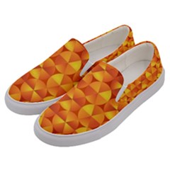 Background Triangle Circle Abstract Men s Canvas Slip Ons