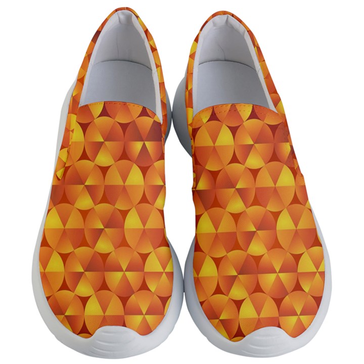 Background Triangle Circle Abstract Women s Lightweight Slip Ons