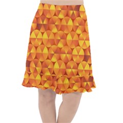 Background Triangle Circle Abstract Fishtail Chiffon Skirt