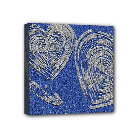 Heart Love Valentines Day Mini Canvas 4  X 4  (stretched)