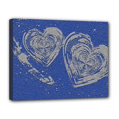 Heart Love Valentines Day Canvas 14  X 11  (stretched) by HermanTelo