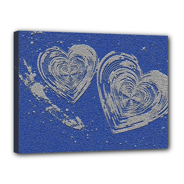 Heart Love Valentines Day Canvas 16  x 12  (Stretched)