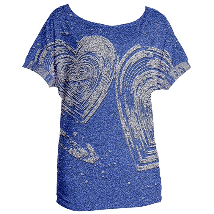 Heart Love Valentines Day Women s Oversized Tee