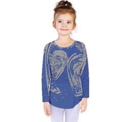 Heart Love Valentines Day Kids  Long Sleeve Tee