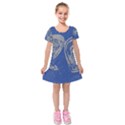 Heart Love Valentines Day Kids  Short Sleeve Velvet Dress View1